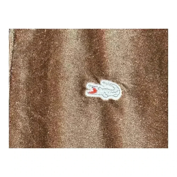 Vintage 70’s “Crocodile” Logo Lacoste Velour Jacket Zip-Up Brown Size XXXL L@@k - Picture 6 of 15